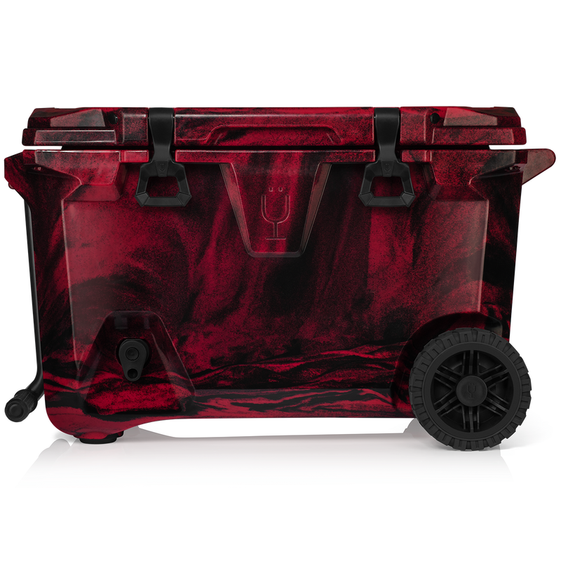 BrüTank 55-Quart Rolling Cooler | Red & Black Swirl M8